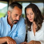 Couple comparing their retirement portfolio
