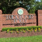 Entrance to the Gated golf course community of Lockwood Folly