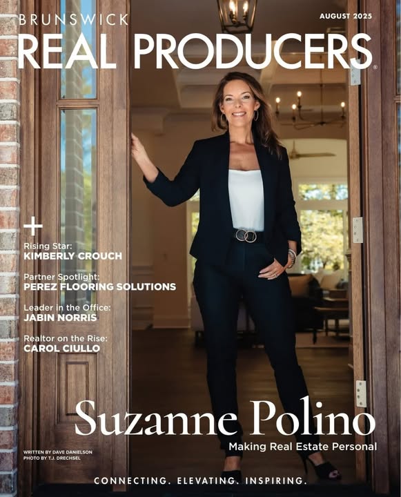 Suzanne Polino REALTOR on the cover of the Prestigious Real Producers Magazine